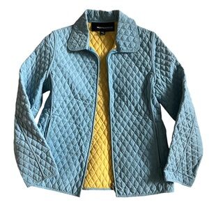 Weatherproof Garment Company Jacket Womens Quilted blue & yellow